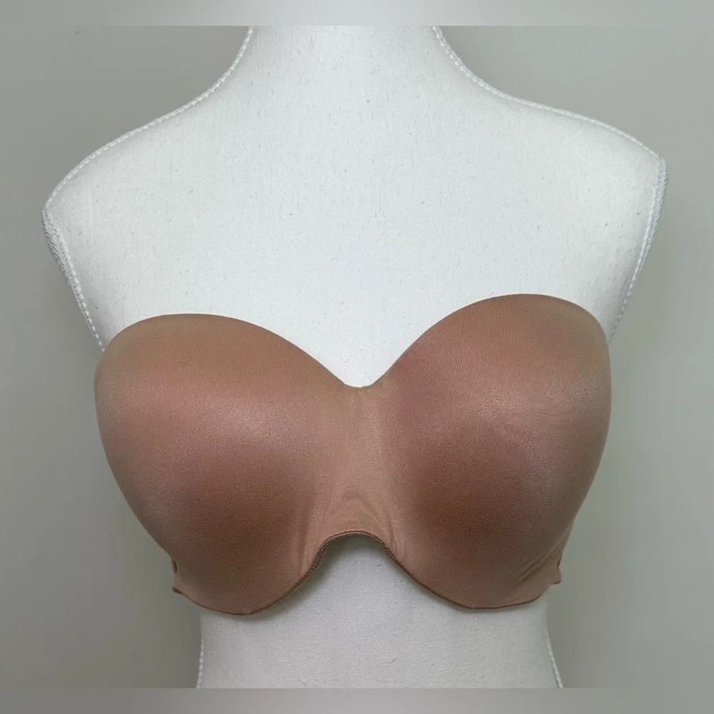 Victoria’s‎ Secret Nude Tan Beige Strapless Lined Bra Multiway Convertible 38C
